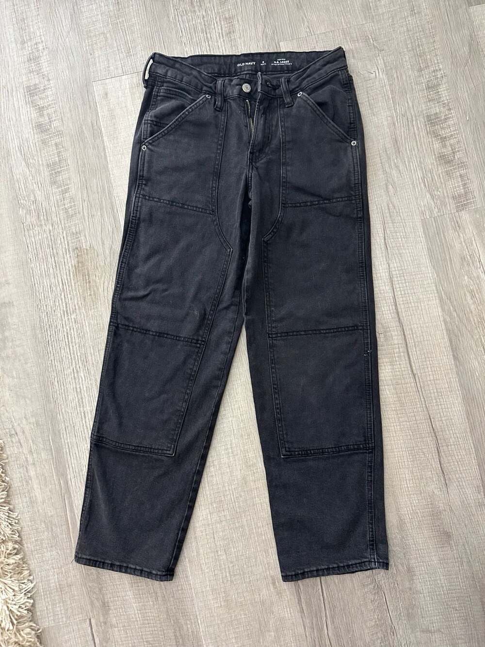Old Navy High-Rise O.G. Loose Double-Knee Carpenter Jeans Size 0 Petite